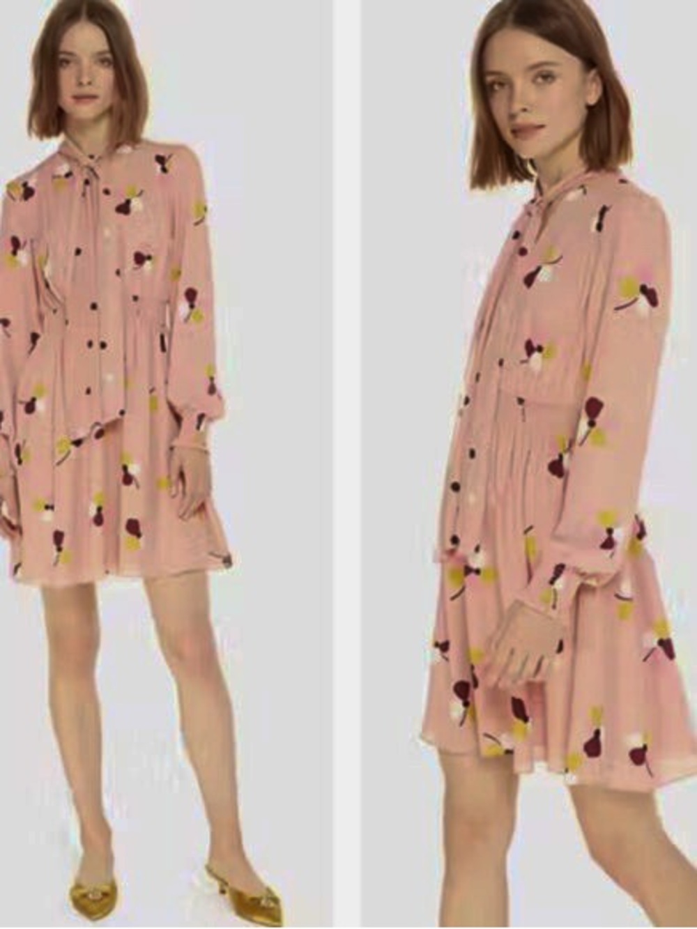Kate Spade Dusk Buds Print Mix Dress in Pretty Blooms